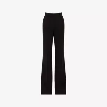 Margeaux широкие тканые брюки со средней посадкой Reiss, черный