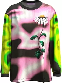 Margherita Maccapani футболка The Moto с длинными рукавами, розовый