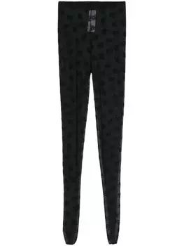 Margherita MACCAPANI сетчатые легинсы с завышенной талией, черный