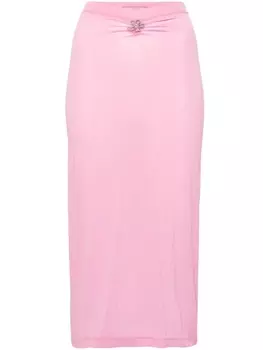 Margherita Maccapani юбка миди Over с цветочной подвеской, розовый