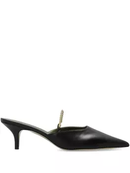 MARIA LUCA 65 мм кожаные мюли, черный