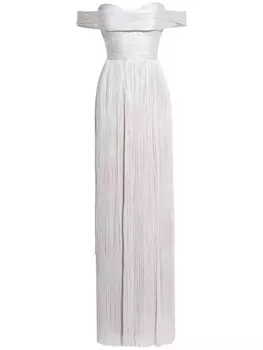 Maria Lucia Hohan плиссированное платье Theia, белый