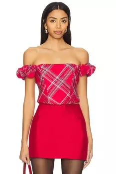 Мэриджейн топ Loveshackfancy, красный