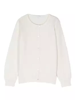 Mariella Ferrari кардиган из смеси шерсти и кашемира на пуговицах, белый