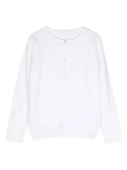 Mariella Ferrari кардиган с фестонами, белый