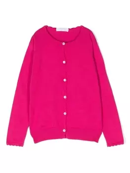 Mariella Ferrari кардиган с фестонами, розовый