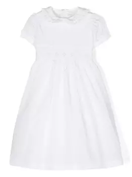 Mariella Ferrari платье с короткими рукавами и сборками, белый