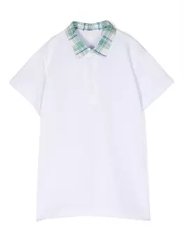 Mariella Ferrari рубашка поло с контрастным воротником, белый