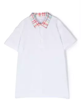 Mariella Ferrari рубашка поло с контрастным воротником, белый