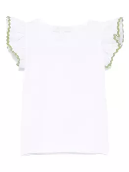 Mariella Ferrari топ с фестонами, белый