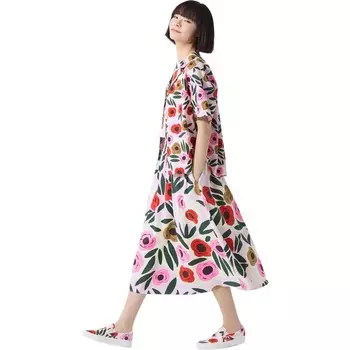 Marimekko Cobrand Повседневная длинная юбка женская розовая Uniqlo