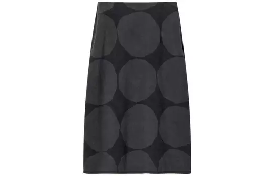 Marimekko X Marimekko Co-brand Повседневная длинная юбка женская темно-серого цвета Uniqlo