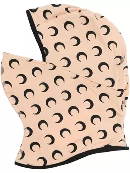 Marine Serre балаклава с принтом, нейтральный цвет