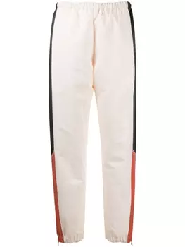 Marine Serre брюки с контрастными вставками, нейтральный цвет