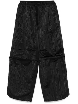 Marine Serre брюки с логотипом, черный