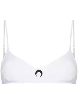 Marine Serre бюстгальтер с логотипом, белый