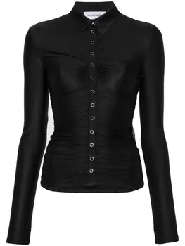 Marine Serre драпированная блузка, черный