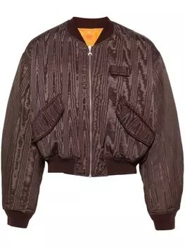 Marine Serre двусторонняя куртка-бомбер Regenerated, коричневый