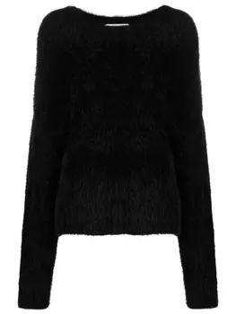 Marine Serre джемпер с вышивкой Crescent Moon, черный