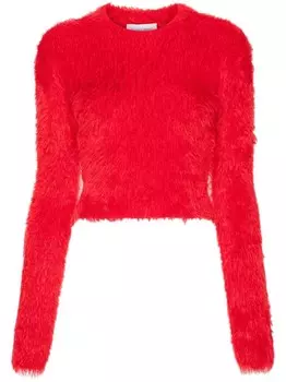 Marine Serre фактурный свитер, красный