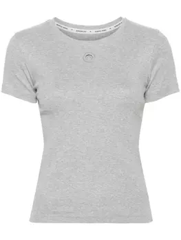 Marine Serre футболка Crescent Moon из органического хлопка, серый