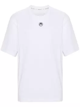 Marine Serre футболка Crescent Moon из органического хлопка, белый