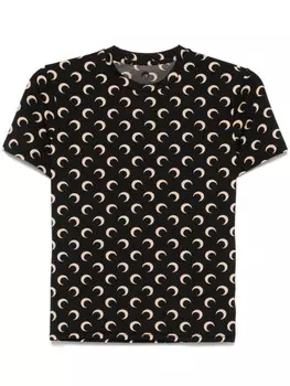 Marine Serre футболка Moon, черный