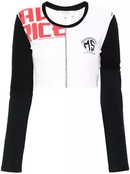 Marine Serre футболка Regenerated с принтом, белый