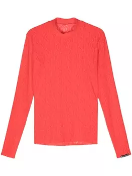 Marine Serre футболка с лунным бриллиантом, красный