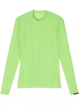 Marine Serre футболка с лунным бриллиантом, зеленый