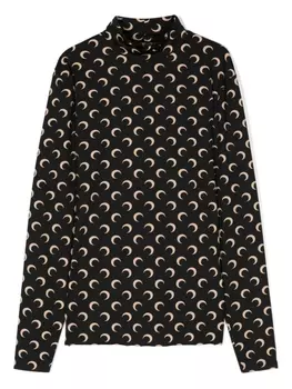 Marine Serre футболка с принтом, коричневый