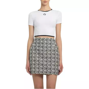 Marine Serre Футболка женская белая