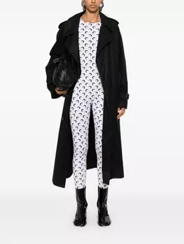 Marine Serre комбинезон с принтом, белый