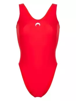 Marine Serre купальник с принтом, красный