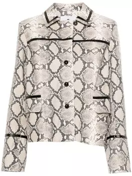 Marine Serre куртка с тиснением под кожу питона, нейтральный цвет