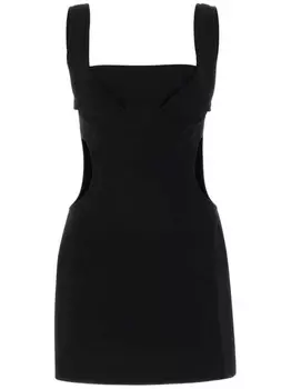 Marine Serre мини-платье с вырезом, черный
