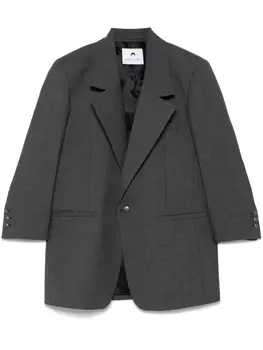 Marine Serre пиджак строгого кроя, серый