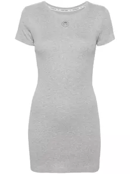 Marine Serre платье-футболка из органического хлопка, серый