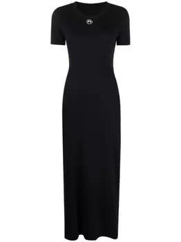 Marine Serre платье-футболка с принтом, черный