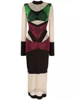 Marine Serre платье миди, коричневый