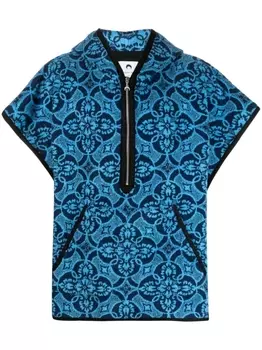 Marine Serre пончо Oriental Towels, синий