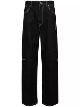Marine Serre прямые джинсы, черный