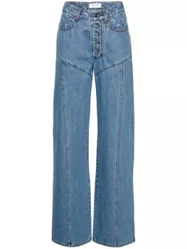 Marine Serre прямые джинсы, синий