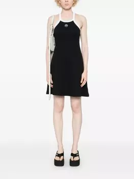 Marine Serre ребристые расклешенные мини-платья, черный