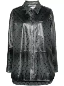 Marine Serre рубашка Moon Airbrushed, серый