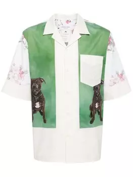 Marine Serre рубашка Regenerated Household, белый