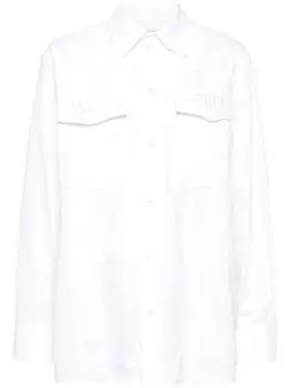 Marine Serre рубашка с карманами, белый