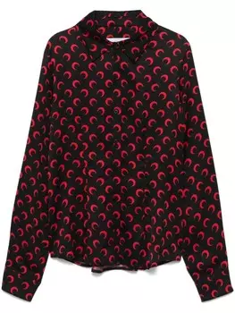 Marine Serre рубашка с принтом Moon, черный