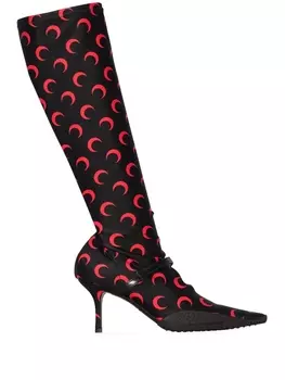 Marine Serre сапоги Crescent Moon 50, черный