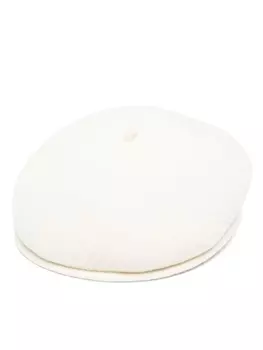 Marine Serre шерстяной берет с вышитым логотипом, белый